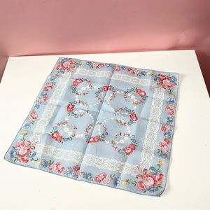 Vintage floral coquette cottage core handkerchief